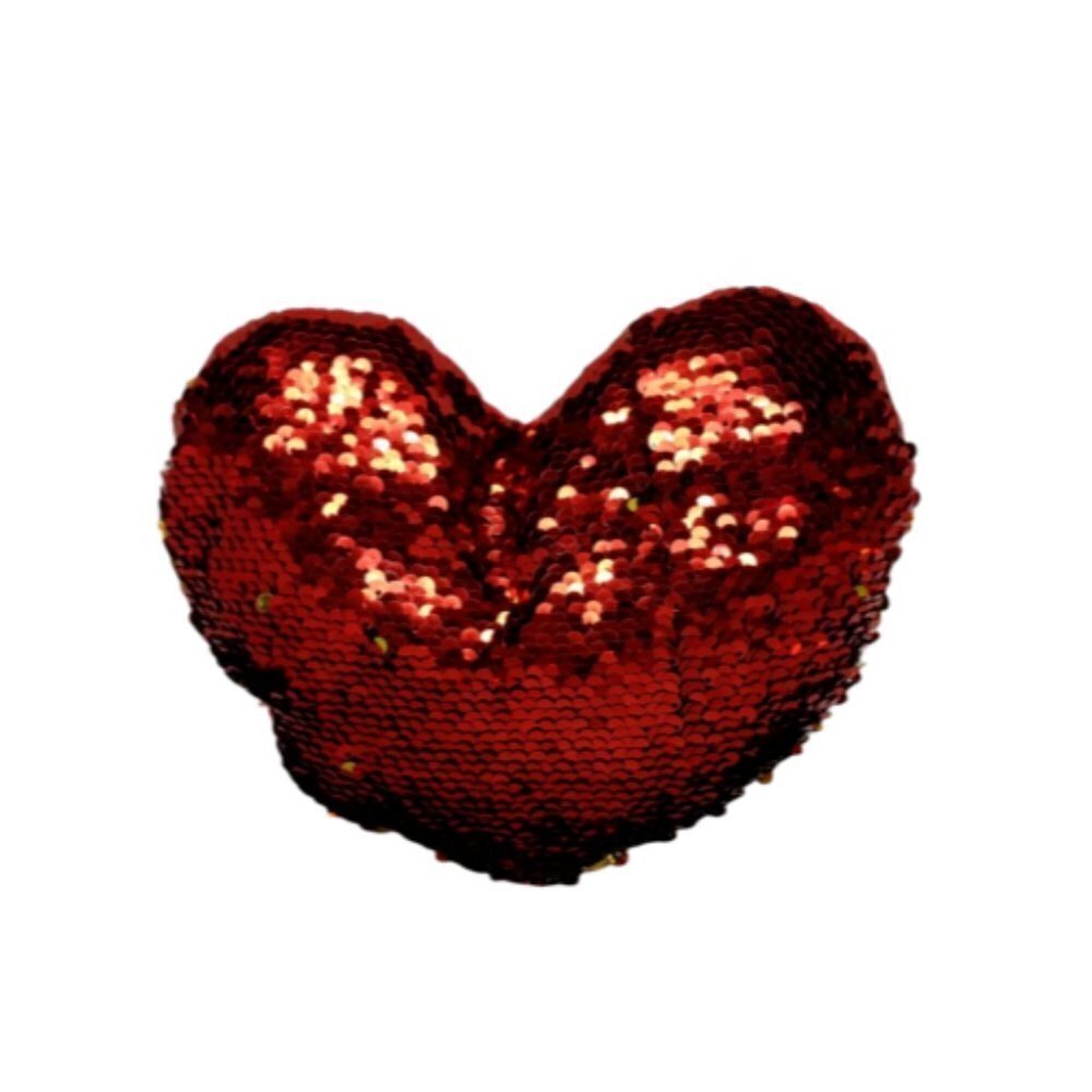 Red Heart Love Reversible Sequin Plush Toy 8.25 Inch